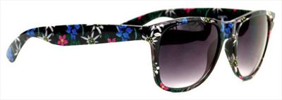 Katy Perry Style Floral Design Wayfarer Celebrity Sunglasses